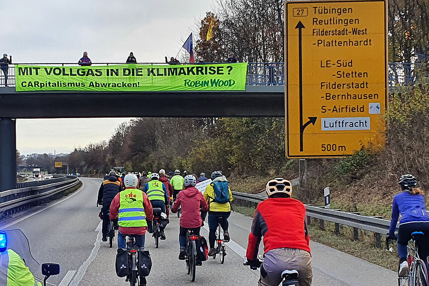 Radkorso Radkorso auf der B27 gegen den Ausbau der B27