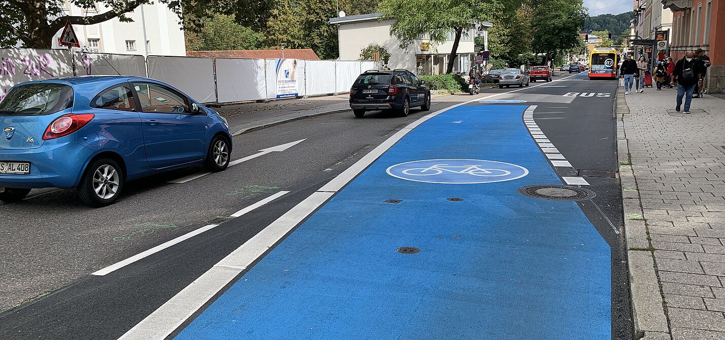 Fahrradstreifen Wilhelmstraße