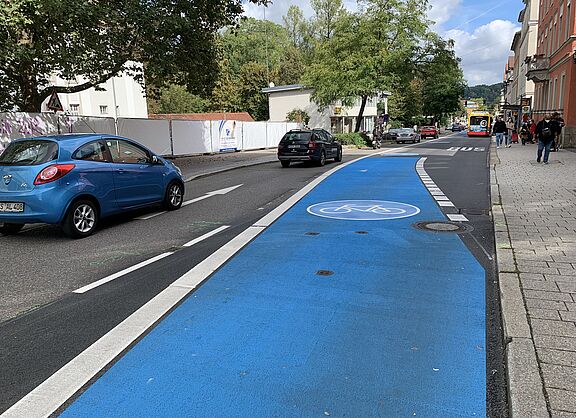 Fahrradstreifen Wilhelmstraße