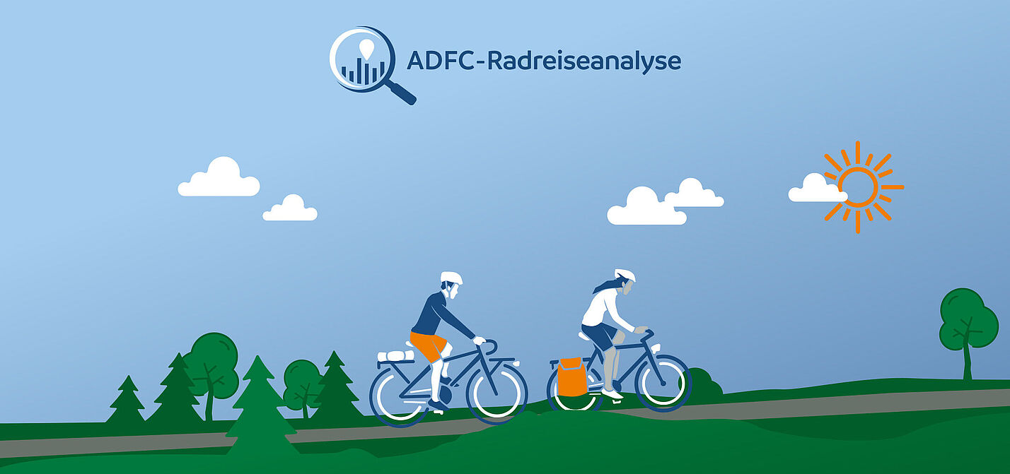 Die Ergebnisse der 25. ADFC-Radreiseanalyse präsentiert der ADFC am 6. März 2024 auf der ITB.